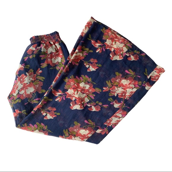 Anthropologie Elevenses Fire Lily Sheer Palazzo - Picture 6 of 10